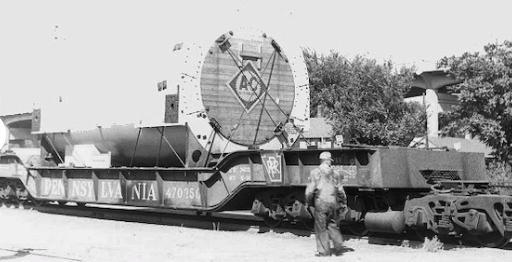 F40 Flat Car Load - Allis Chalmers Steam Turbine