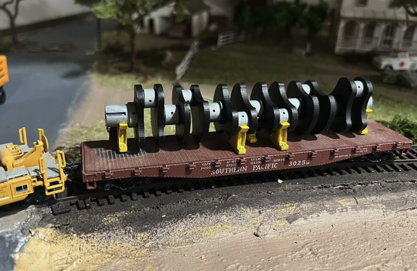 Container Ship Main Crank Shaft - Flat Car Load