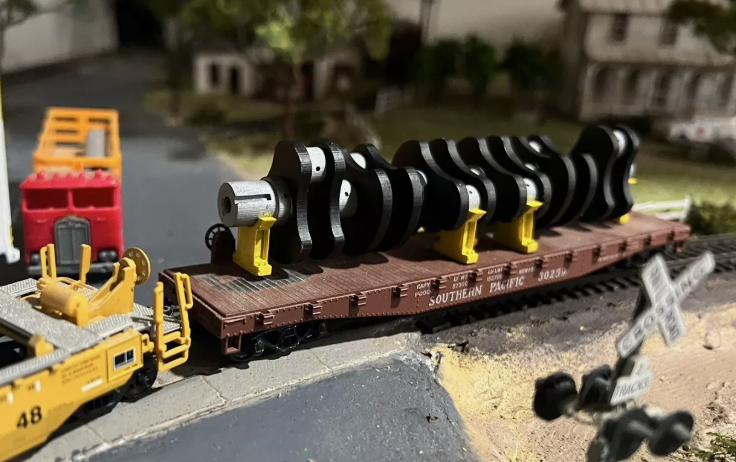 Container Ship Main Crank Shaft - Flat Car Load