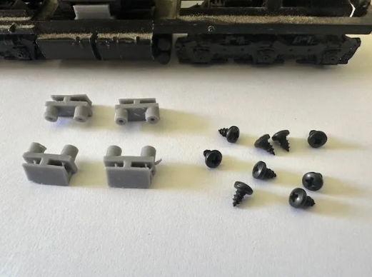 Athearn Replacement 3d Printed Motor Mounts and Screws