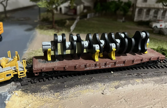 Container Ship Main Crank Shaft - Flat Car Load
